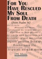 For You Have Rescued My Soul From Death SATB choral sheet music cover